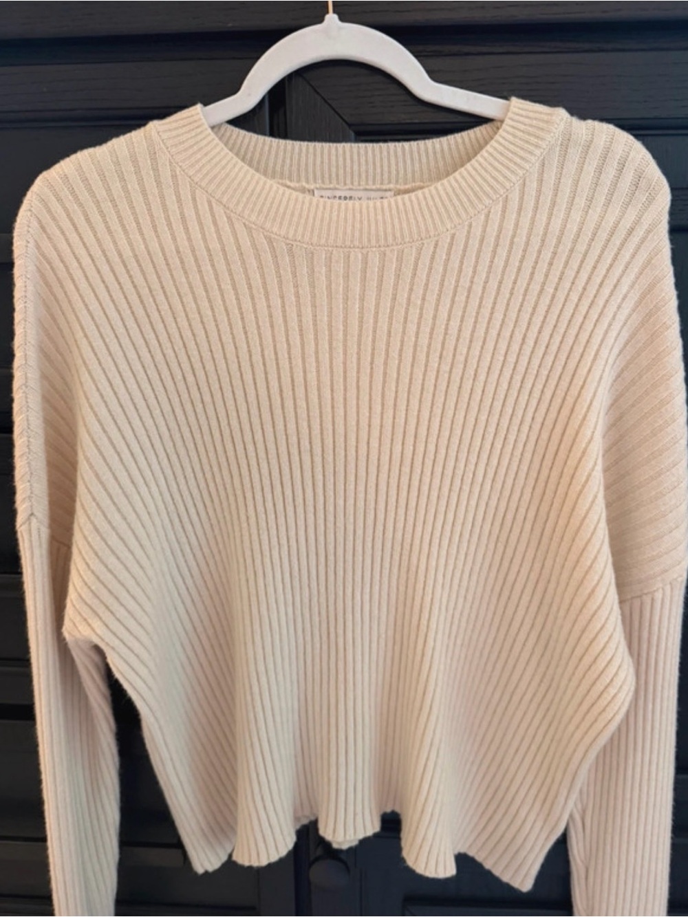 Sincerely Jules Cream Ribbed Sweater - Picture 2 of 4